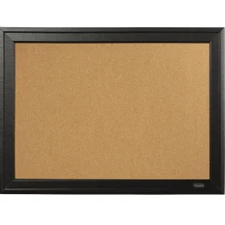 Bulletin*Quartet Cork Bulletin Board, Black Frame, 23'' x 17'' (79281)