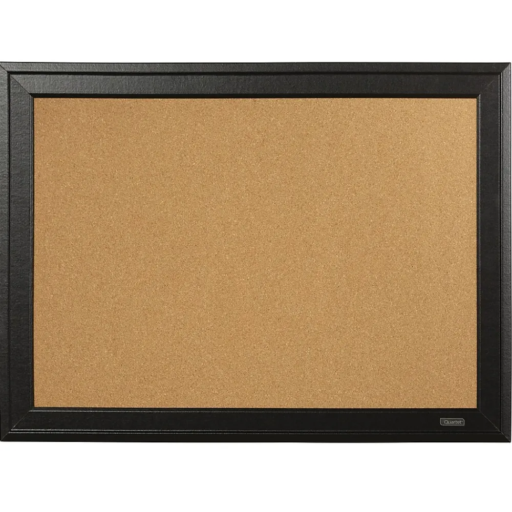 Bulletin*Quartet Cork Bulletin Board, Black Frame, 23'' x 17'' (79281)