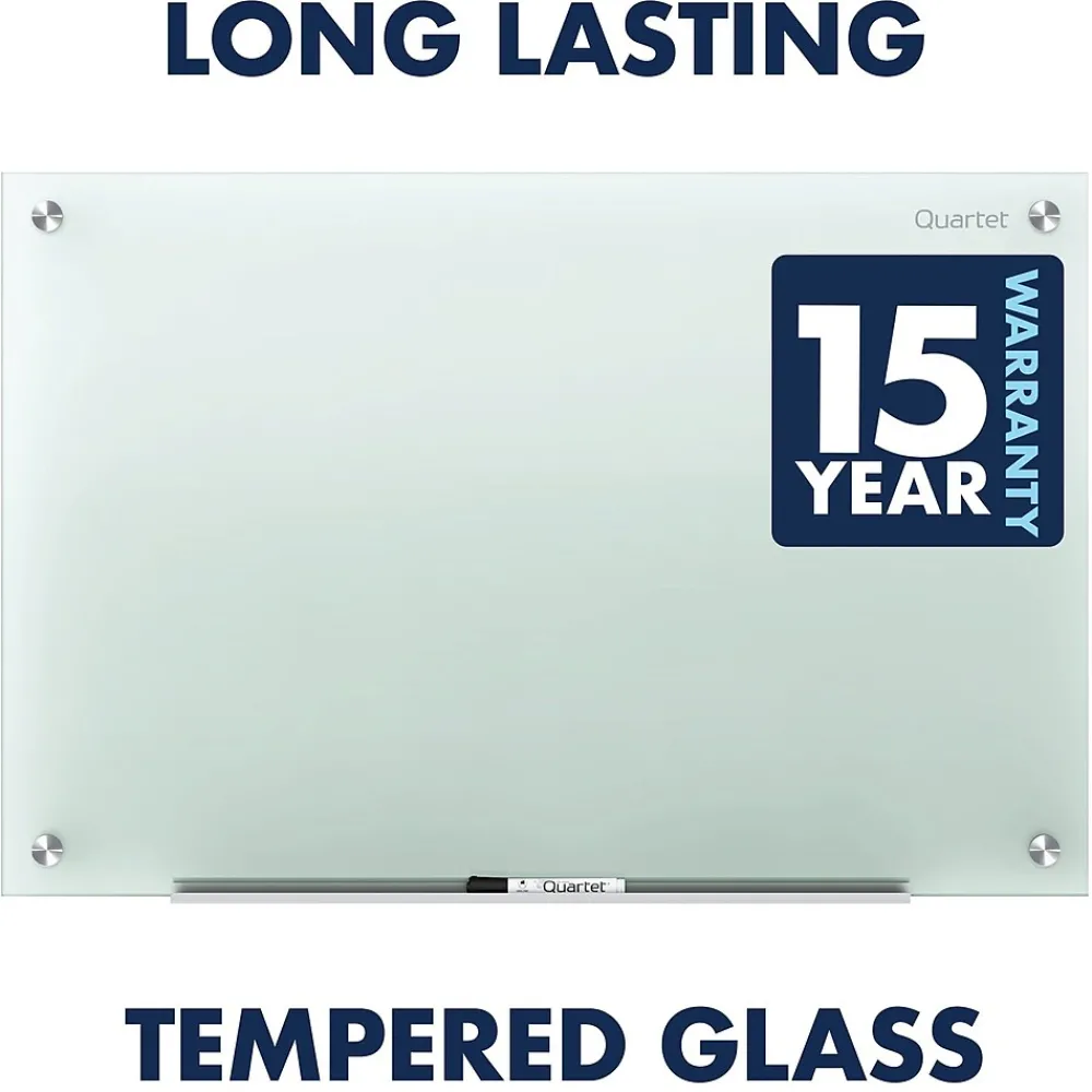 Dry Erase*Quartet Infinity Glass Dry-Erase Whiteboard, 8' x 4' (G9648F)