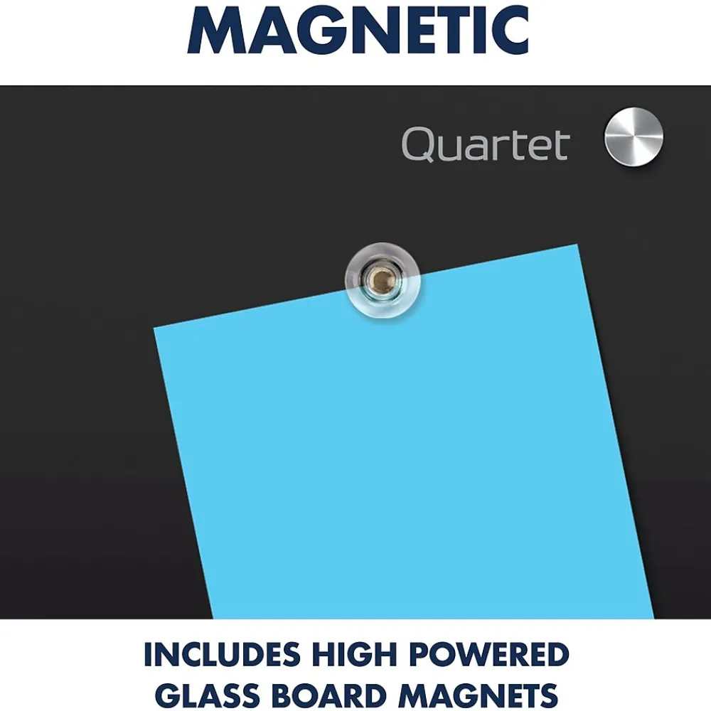 Dry Erase*Quartet Infinity Magnetic Glass Dry-Erase Whiteboard, Black, 3' x 2' (G3624B)