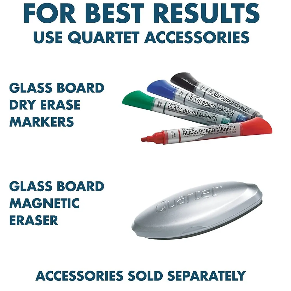 Dry Erase*Quartet Infinity Magnetic Glass Cubicle Dry-Erase Whiteboard, 2.5' x 2' (PDEC1830)
