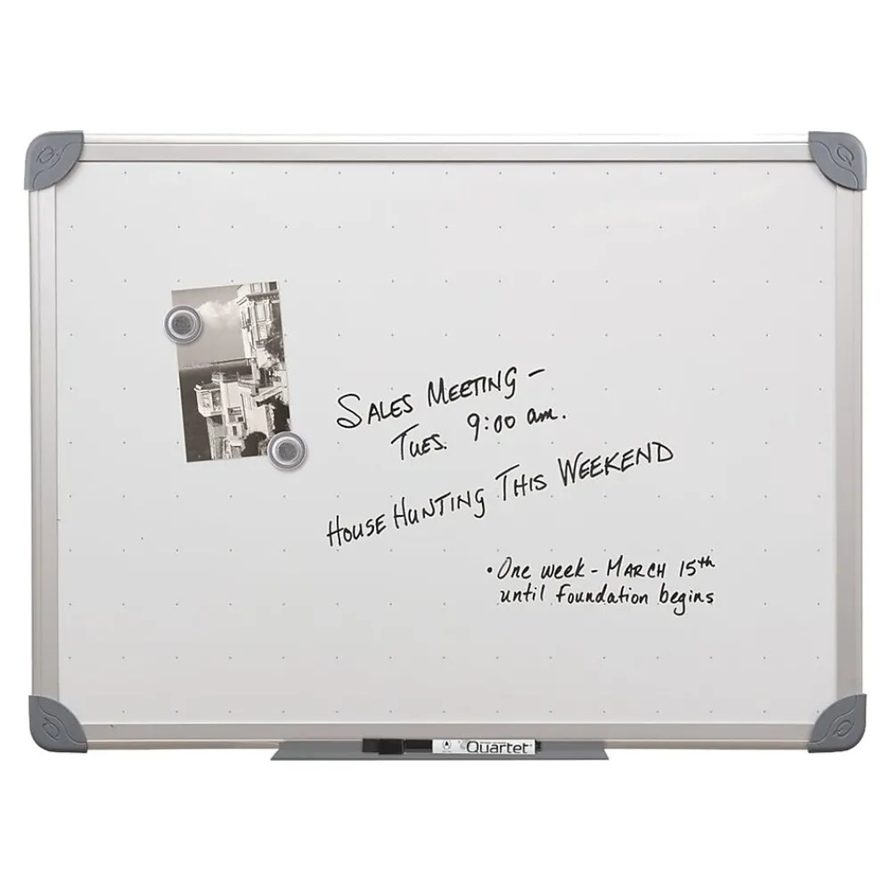 Dry Erase*Quartet Magnetic Painted Steel Dry-Erase Whiteboard, Metal Frame, 17"x23" (13766)