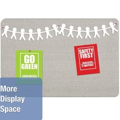 Bulletin*Quartet Oval Office Fabric Bulletin Board, Frameless, 3' x 2' (7683G)