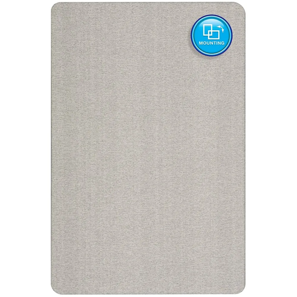 Bulletin*Quartet Oval Office Fabric Bulletin Board, Frameless, 3' x 2' (7683G)