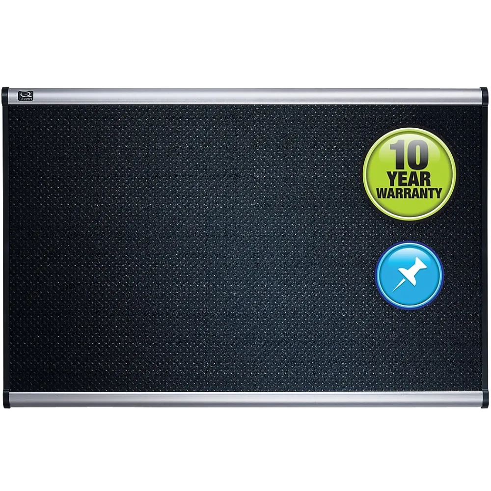 Bulletin*Quartet Prestige Foam Bulletin Board, Aluminum Frame, 2'H x 3'W (QTB343A)