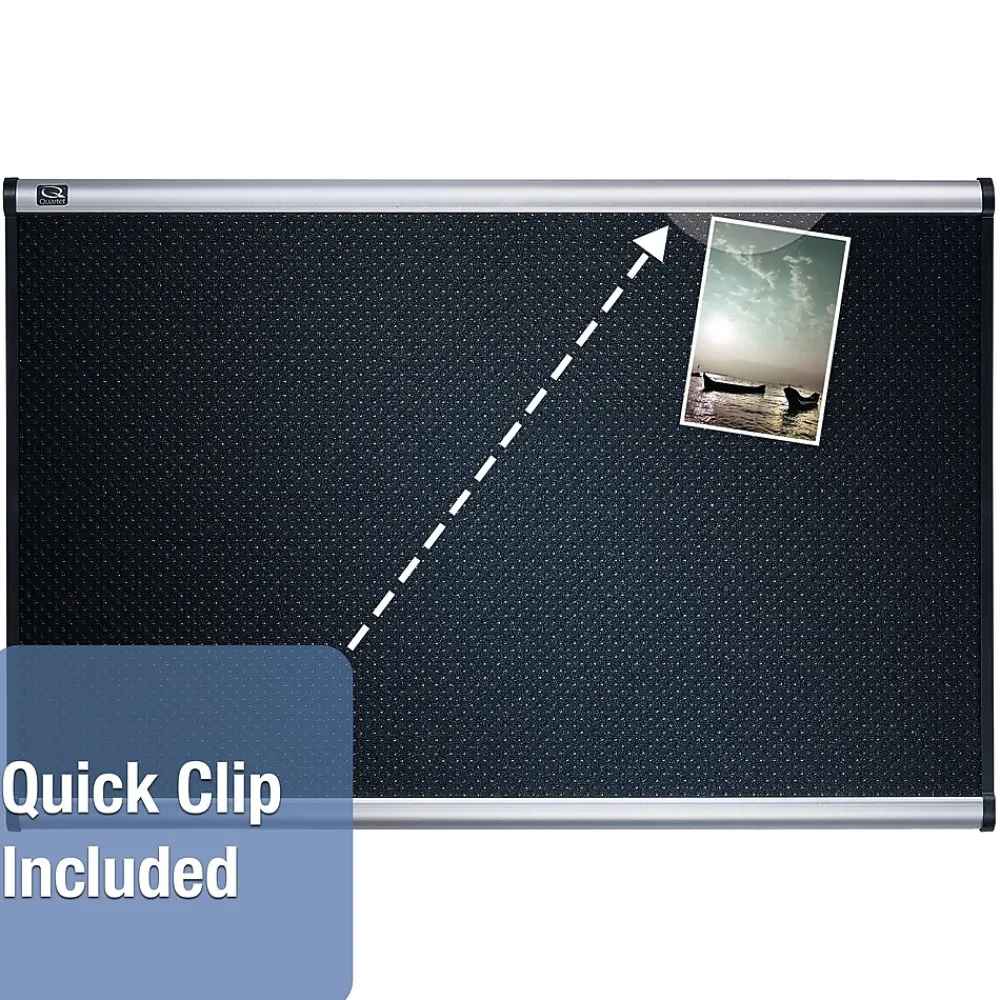 Bulletin*Quartet Prestige Foam Bulletin Board, Aluminum Frame, 2'H x 3'W (QTB343A)