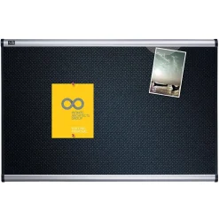 Bulletin*Quartet Prestige Foam Bulletin Board, Aluminum Frame, 3'H x 4'W (B344A)