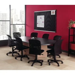 Bulletin*Quartet Prestige Foam Bulletin Board, Aluminum Frame, 3'H x 4'W (B344A)