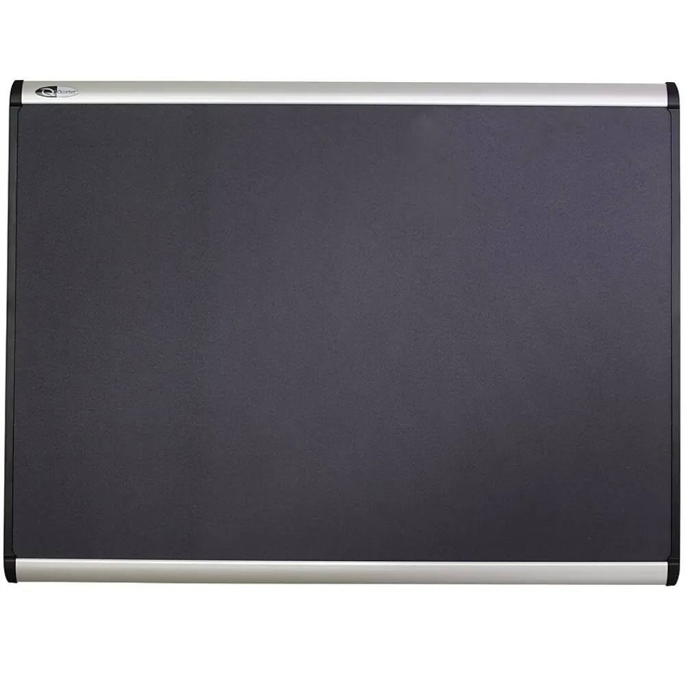 Bulletin*Quartet Prestige Plus Magnetic Fabric Bulletin Board, Aluminum Frame, 4'H x 6'W (MB547A)