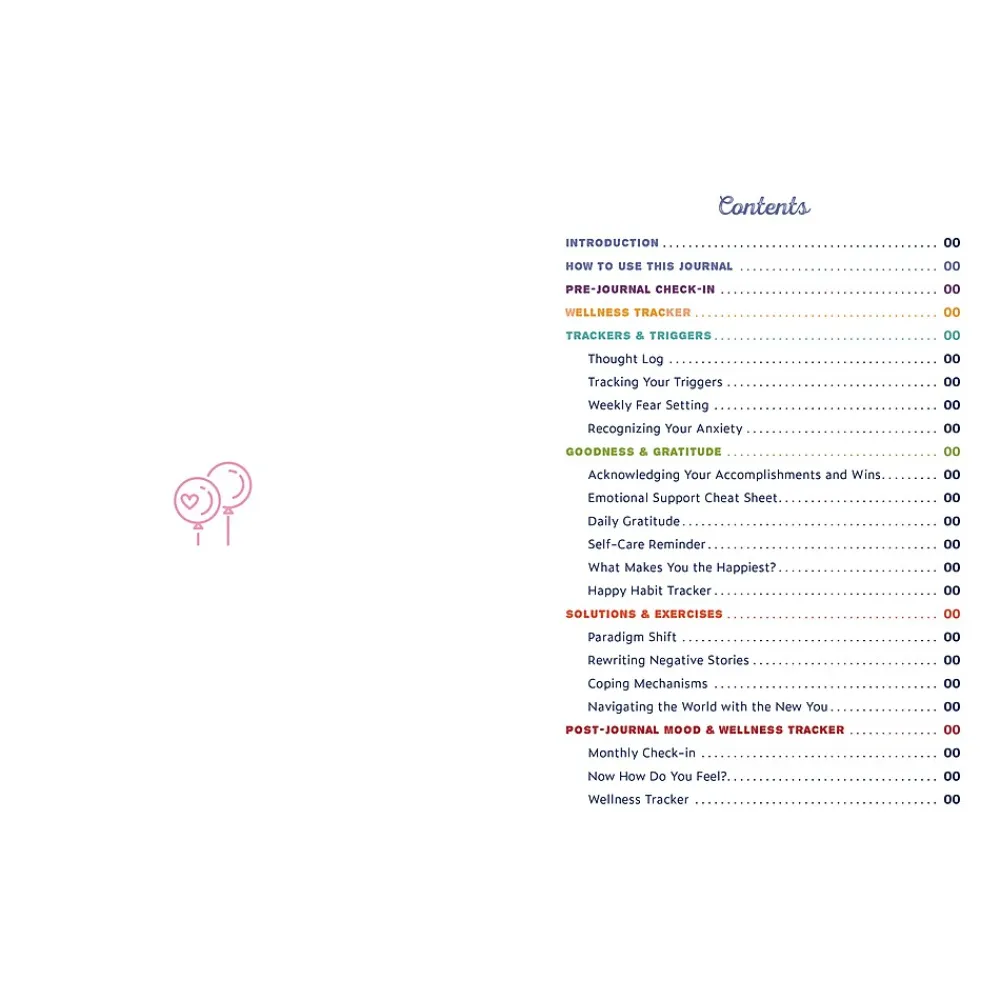 Journals|Quarto Anti-Anxiety Prompt Guided Journal, 6" x 8.42", College Ruled, Blue, 204 Pages (9780785839637)