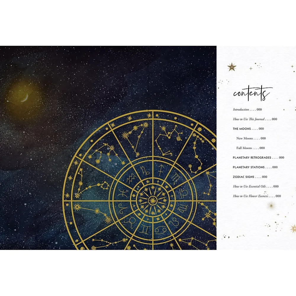 Journals|Quarto Astrological Wellness & Spirituality Guided Journal, Hardcover, 6.27" x 8.25", College Ruled, Purple, 160 Pages