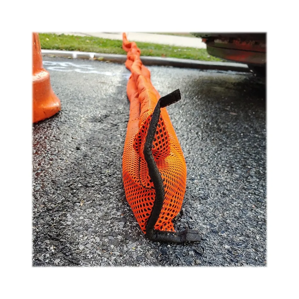 Quick Dam High-Visibility Water Barrier, 120", Up to 8 Gal., 10/Box (QD610-10HV)