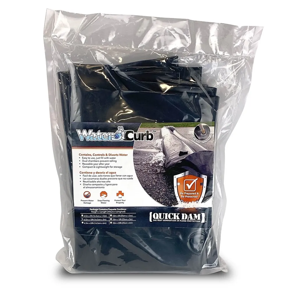 Quick Dam Universal Water Curb, Flood Control, 6.5" x 10', 1/Pack (QDWC610)