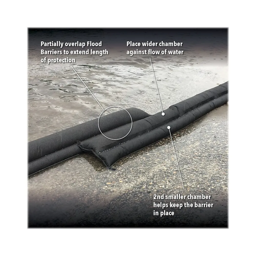 Quick Dam Water Flood Barrier, 60", Up to 4 Gal., 16/Box (QD65-16)