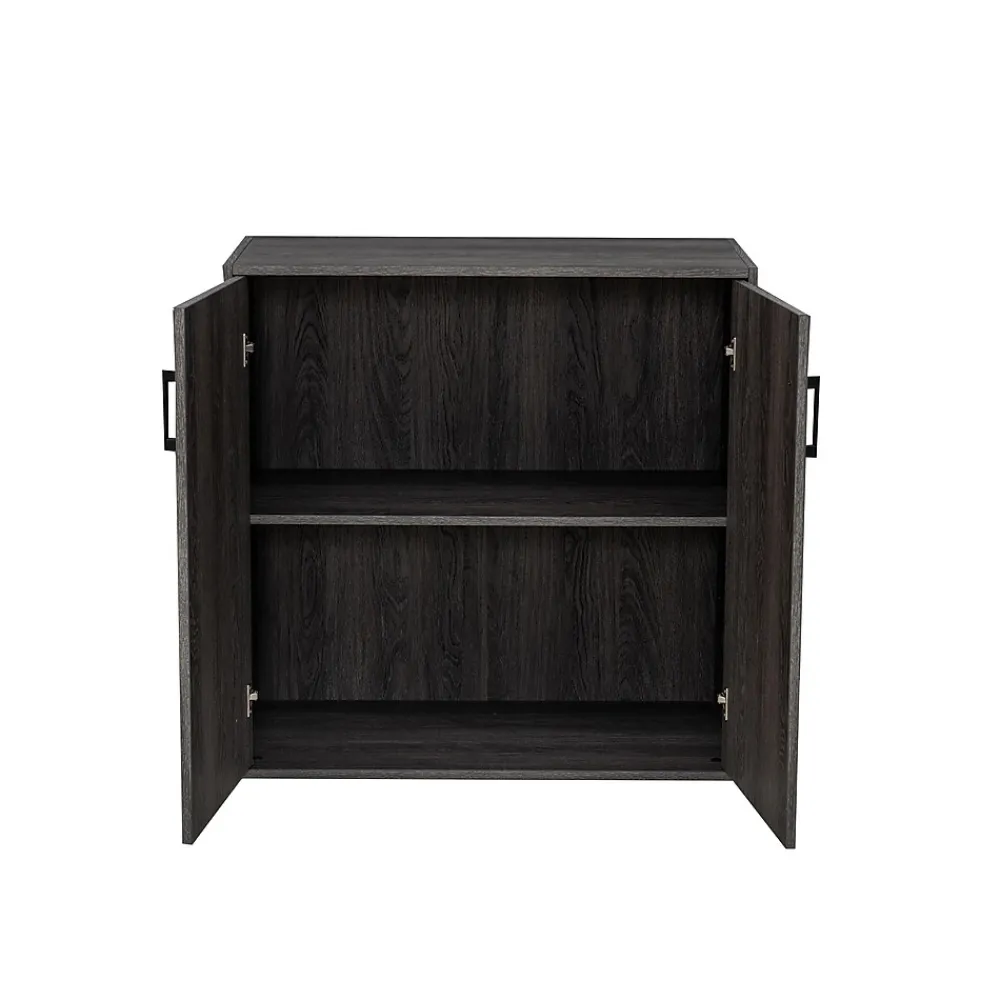 Storage Cabinets*QUUBs 31.5" Storage Cabinet with 2 Shelves, Weathered Gray (G115002600)