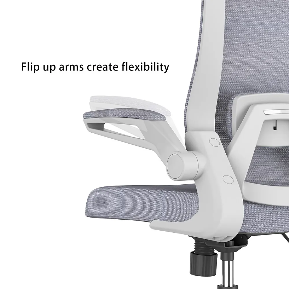 Office Chairs*RAYNOR GROUP ION Fabric Task Chair, Gray/White (ION-WH-GRY)