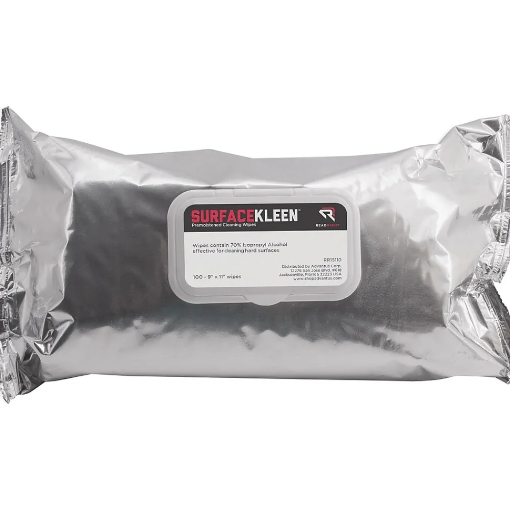 SurfaceKleen All-Purpose Cleaning Wipes, 100/Pack (RR15110)<Read Right Clearance
