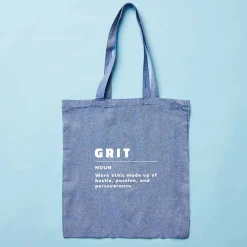 Recycled Cotton Twill Tote - Grit - 5 Pack<Baudville Online