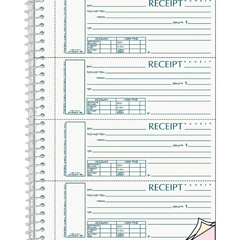 Accounting & Record Journals*Rediform Money Receipt Book, 2 3/4" x 7", Carbonless, 120 Sets/Book (S16444WCL)
