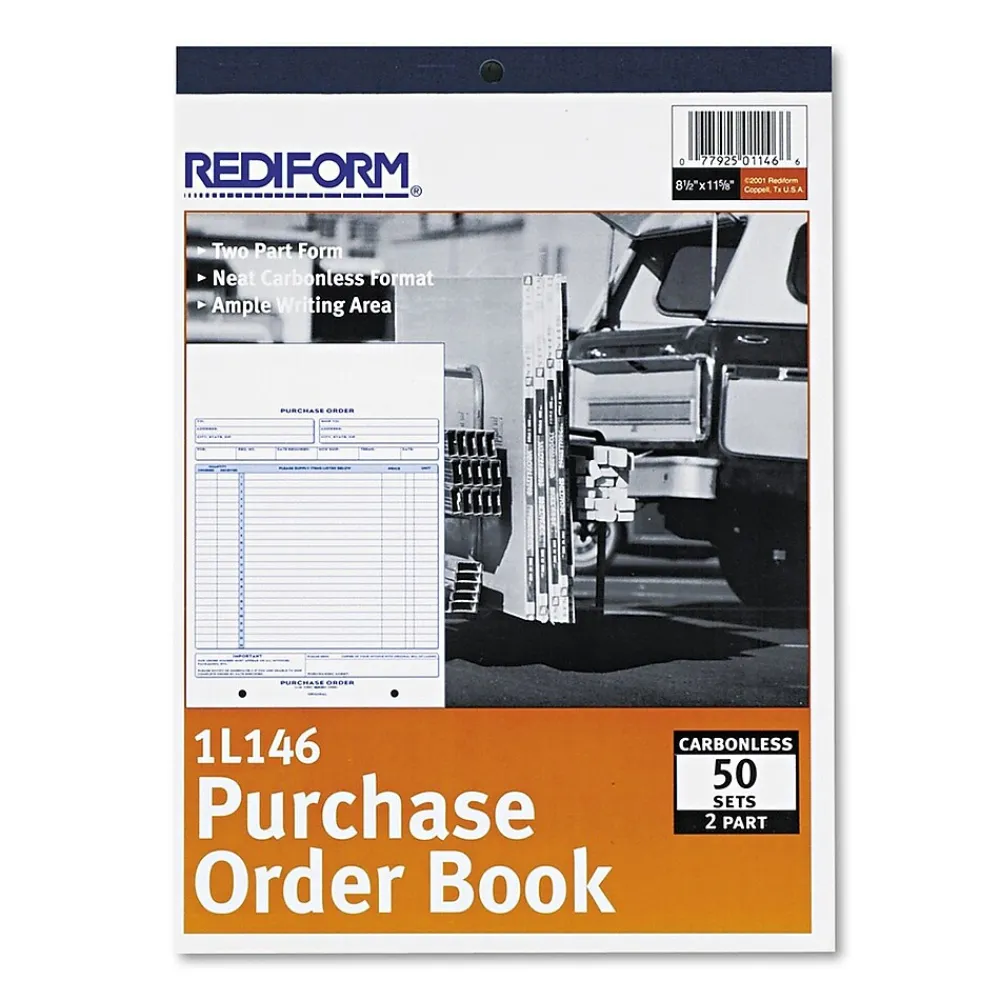 Business Forms*Rediform 2-Part Carbonless Purchase Requisitions, 8.5"L x 11"W, 50 Sets/Book (RED1L146)