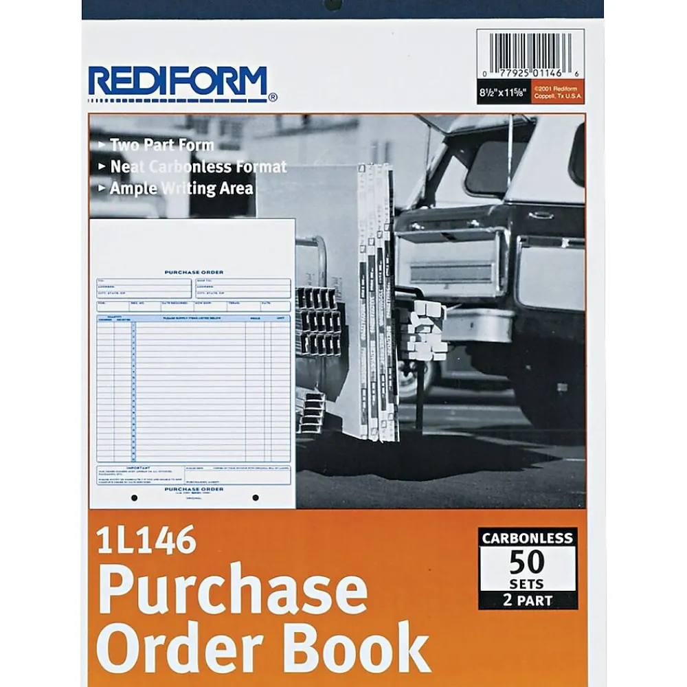 Business Forms*Rediform 2-Part Carbonless Purchase Requisitions, 8.5"L x 11"W, 50 Sets/Book (RED1L146)