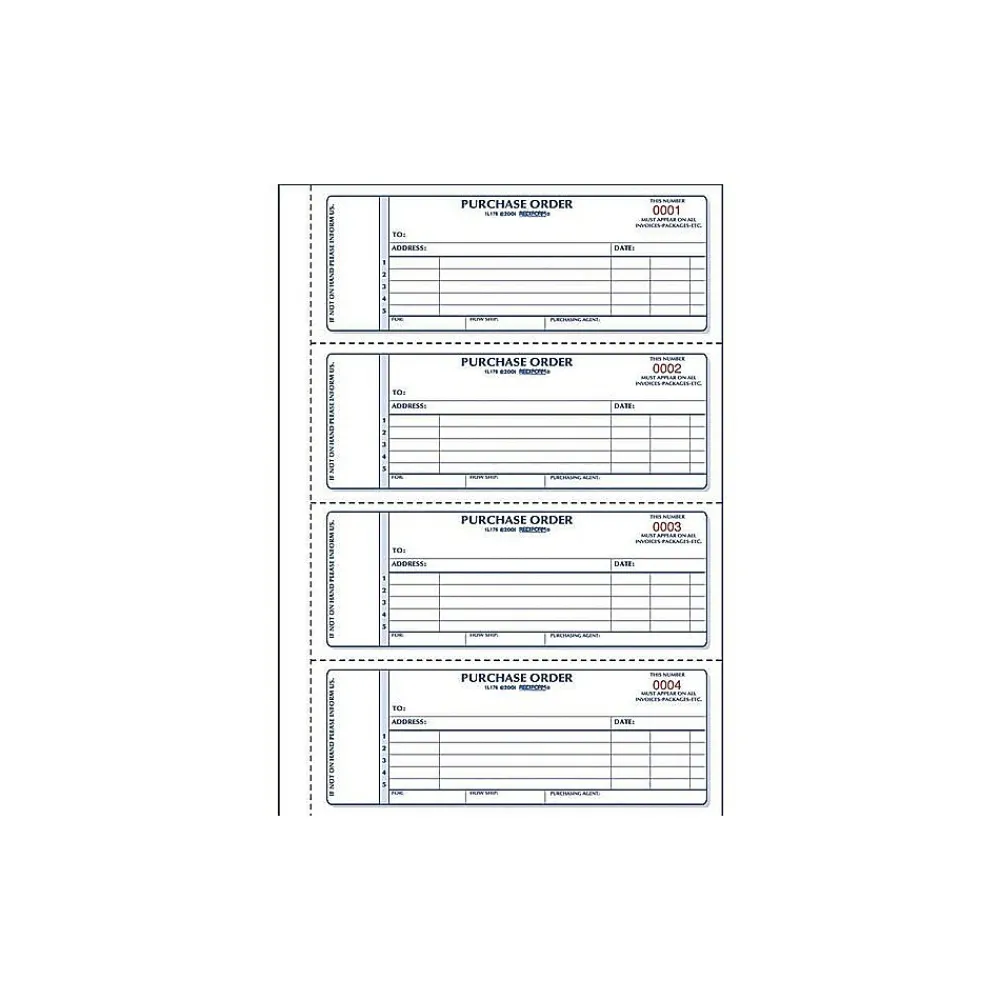 Business Forms*Rediform 2-Part Carbonless Purchase Requisitions, 7"L x 2.7"W, 400 Sets/Book (RED1L176)