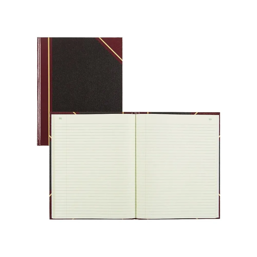 Accounting & Record Journals*National Brand Rediform Texhide Record Book, 7 7/8" x 10", Black, 75 Sheets/Book (56211)