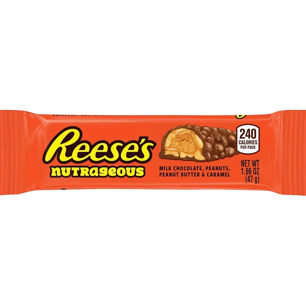 Reese's NutRageous Milk Chocolate Candy Bar, 1.66 oz., 18/Box (HEC10930)