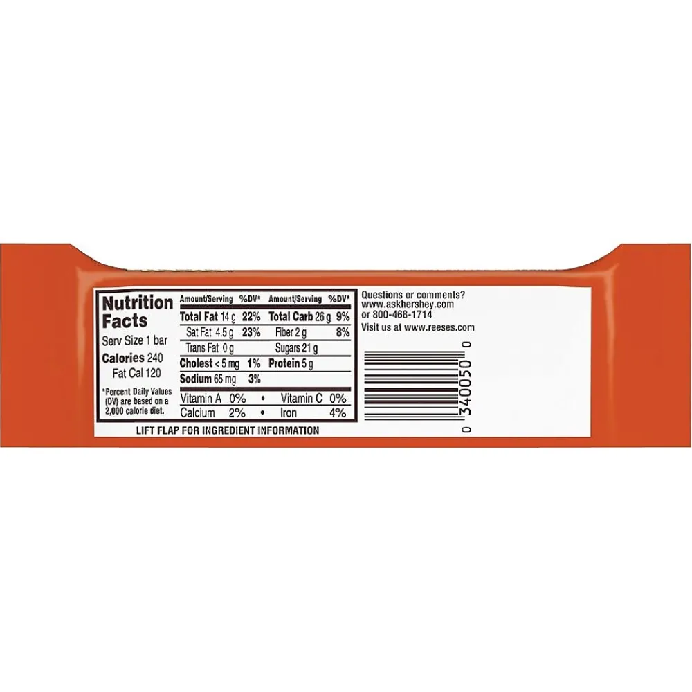 Reese's NutRageous Milk Chocolate Candy Bar, 1.66 oz., 18/Box (HEC10930)