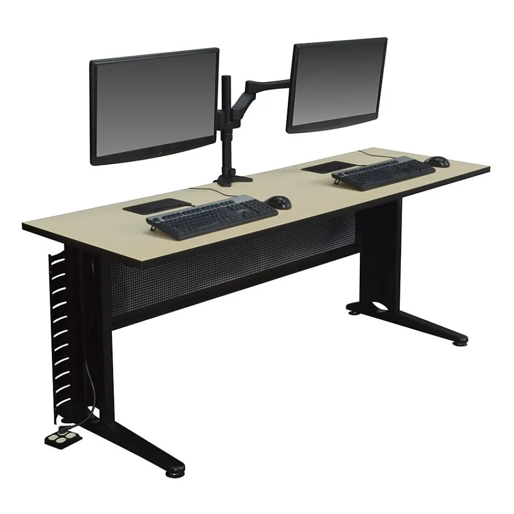 Online Regency Adjustable Double Screen Articulating Monitor Mount, Up to 24", Black (CA2)