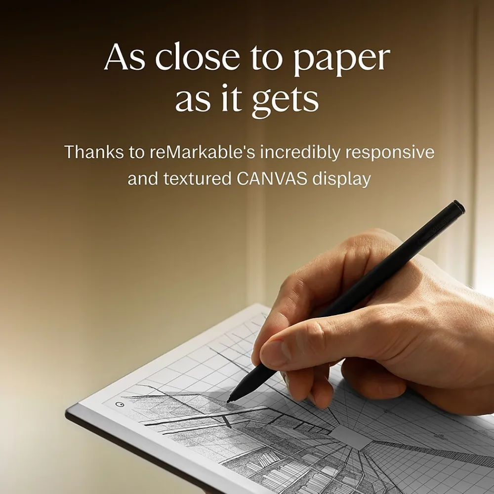 2 10.3" Paper Tablet with Marker Plus and Premium Leather Book Folio, Black (RM115)<reMarkable Online