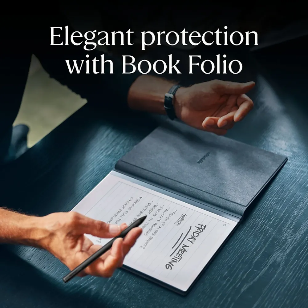 2 10.3" Paper Tablet with Marker Plus and Premium Leather Book Folio, Black (RM115)<reMarkable Online