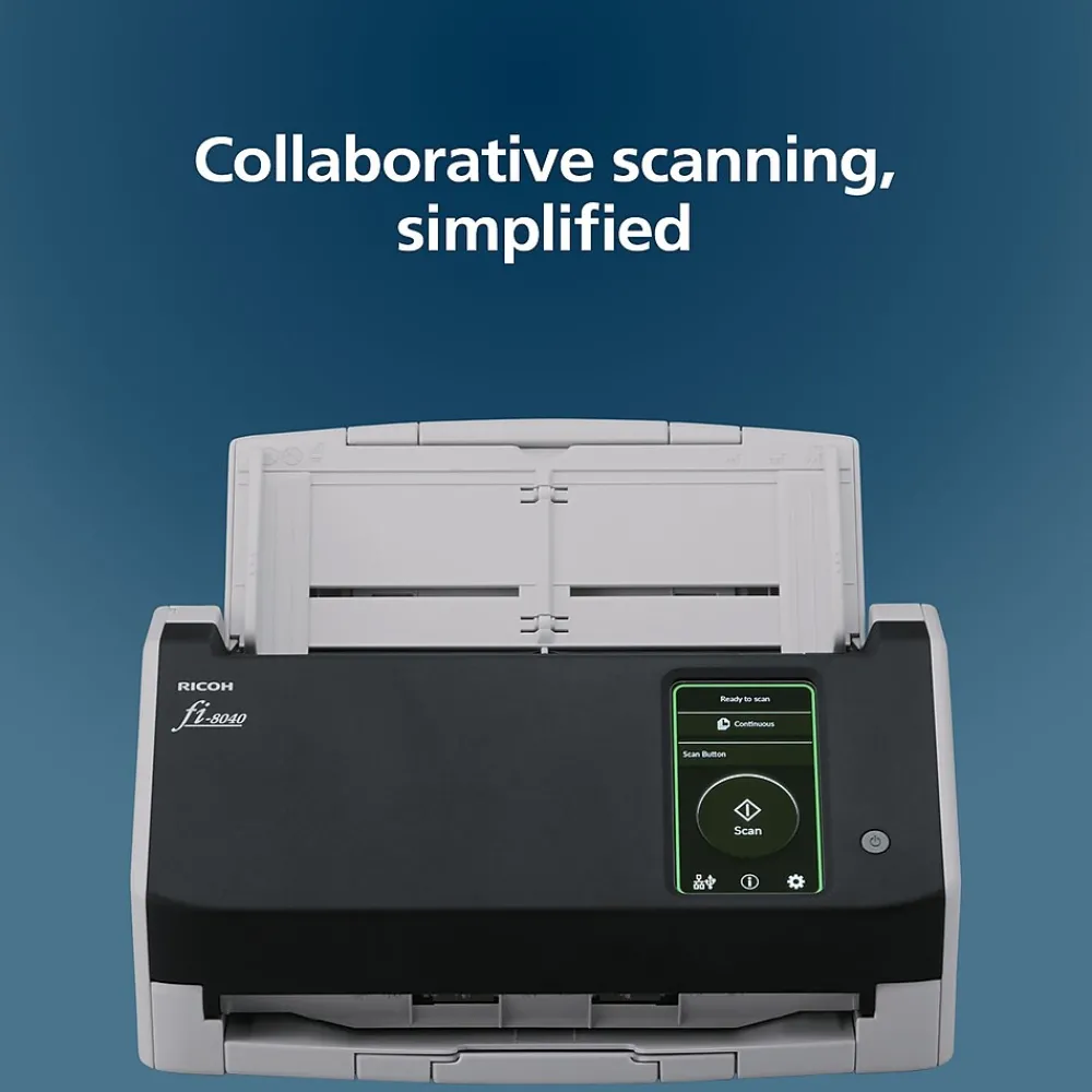 Ricoh fi-8040 Duplex Document Scanner, Black/Gray (PA03836-B005)