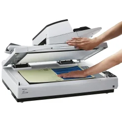 Ricoh fi-7700 PA03740-B005 Duplex Flatbed Document Scanner, Black/White