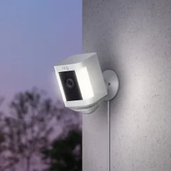 Ring Spotlight Cam Plus Outdoor Wireless Security Camera, White (B09J1TB7TB)