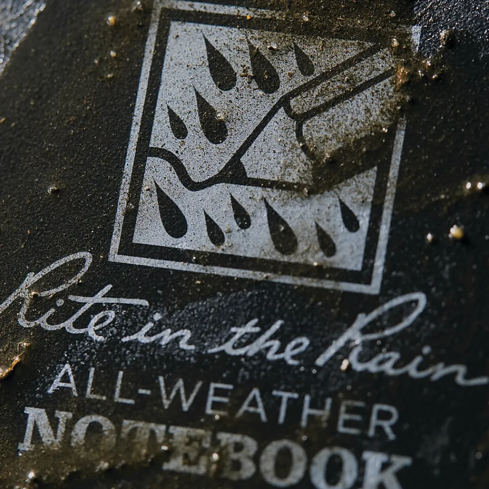 Notebooks|Rite In The Rain All-weather 1-Subject Pocket Notebook, 3" x 5", Graph Ruled, 50 Sheets, Black (735)