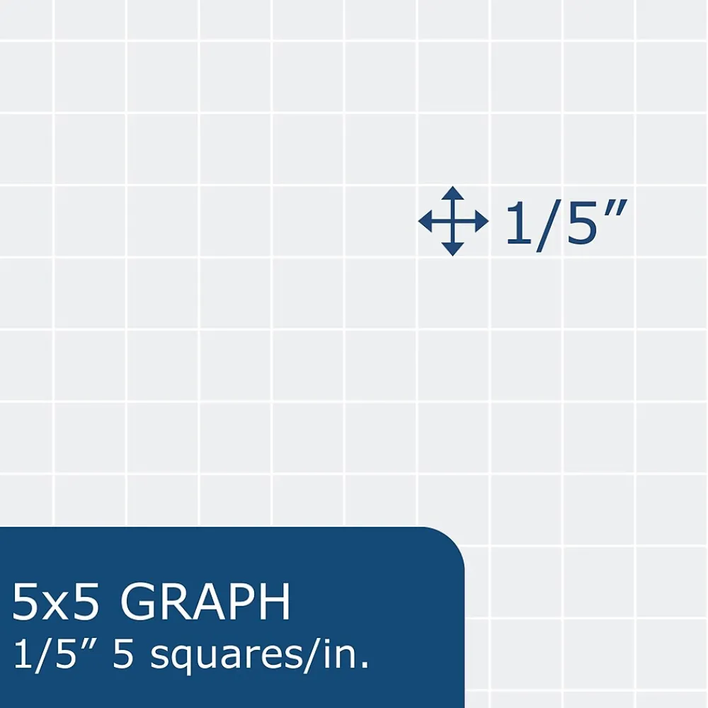Subject Notebooks|Roaring Spring Paper Products Whitelines 1-Subject Smart Notebook, 8.5" x 11", Graph Ruled, Gray/Silver (17001)