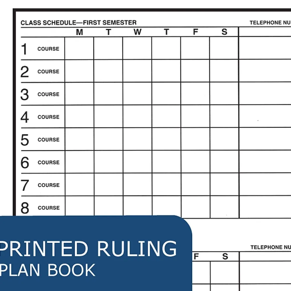 Academic Planners|Roaring Spring Paper Products 8.5" x 11" Academic Year Weekly Planner, Light Blue (12145)