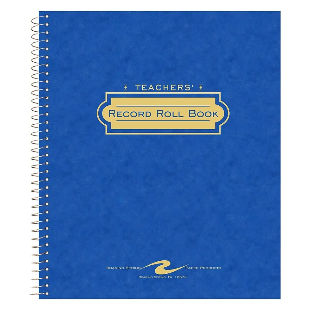 Grade Books*Roaring Spring Paper Products Teacher's Record Roll Books, 8.5" x 11", 44 Sheets (72900)