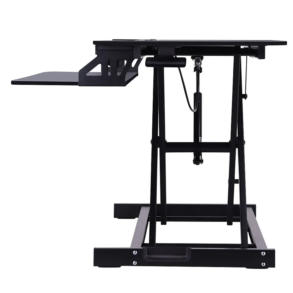 Standing Desks*Rocelco 32"W Manual Adjustable Standing Desk Converter, Black (R VADRB)
