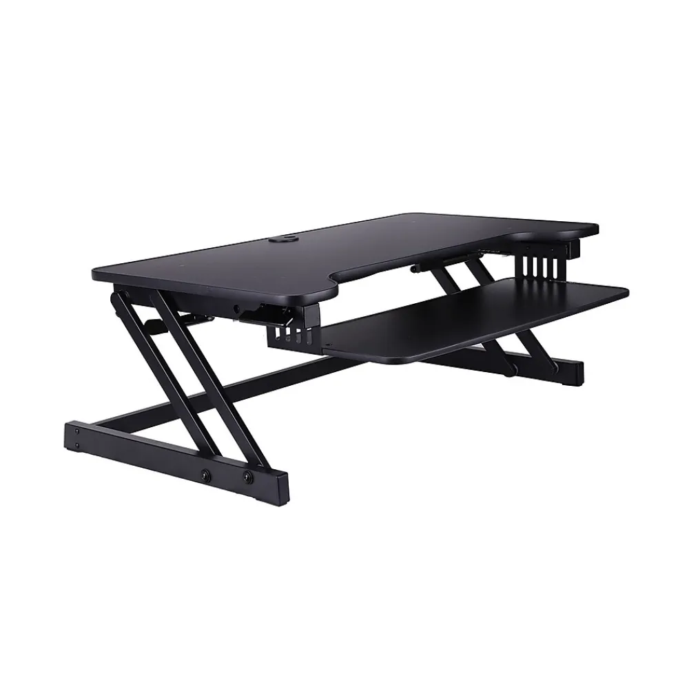 Standing Desks*Rocelco 38"W Manual Adjustable Standing Desk Converter, Black (R DADRB)