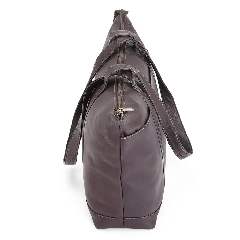24-Hour Women's Travel Tote Bag in Colombian Leather (634-CAFE-VL)<Royce Leather Hot