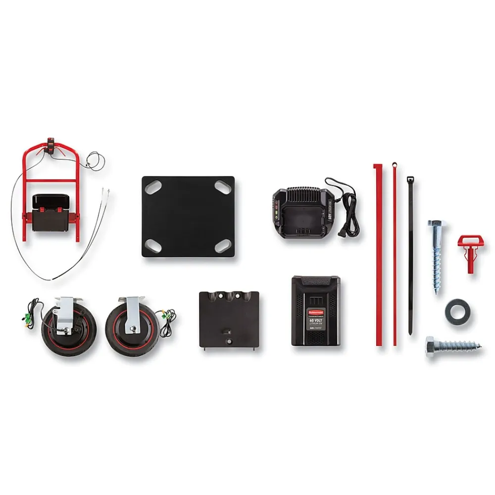 Rubbermaid Commercial Motorized Kit for 30" x 60" Platform Truck, Black/Red (2173661)