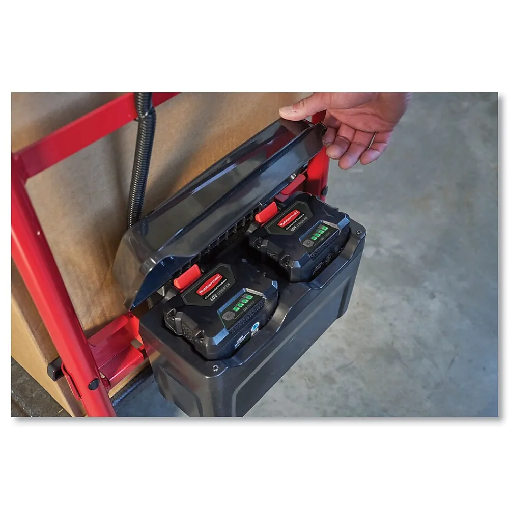 Rubbermaid Commercial Motorized Kit for 24" x 48" Platform Truck, Black/Red (2173663)