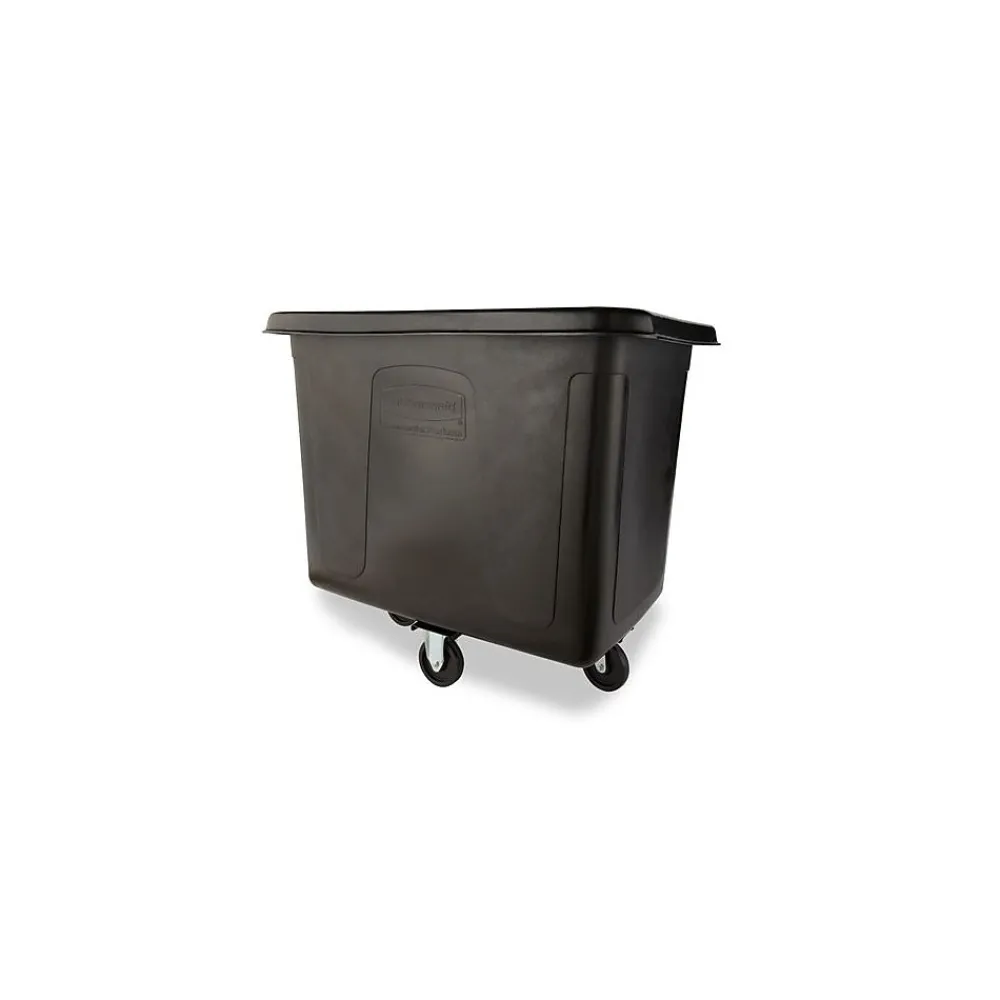 Rubbermaid ® Cube Truck, 500 lbs. Capacity, Black, 37"H x 31"W x 43.75"L