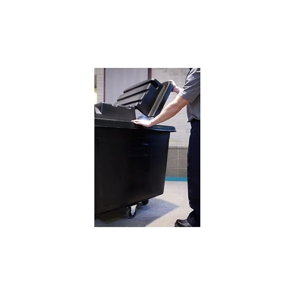 Rubbermaid ® Cube Truck, 500 lbs. Capacity, Black, 37"H x 31"W x 43.75"L