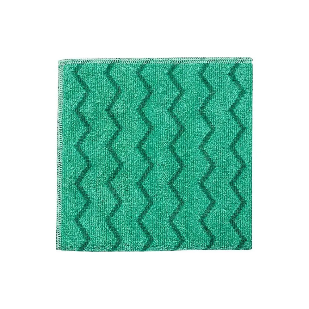 HYGEN Microfiber Cleaning Cloths, 16" x 16", Green, 12 Cloths/Pack (FGQ62000GR00)<Rubbermaid Sale