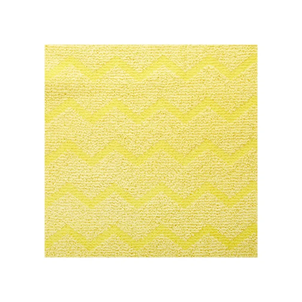 HYGEN Microfiber Cleaning Cloths, 16" x 16", Yellow, 12 Cloths/Pack (FGQ61000YL00)<Rubbermaid Outlet