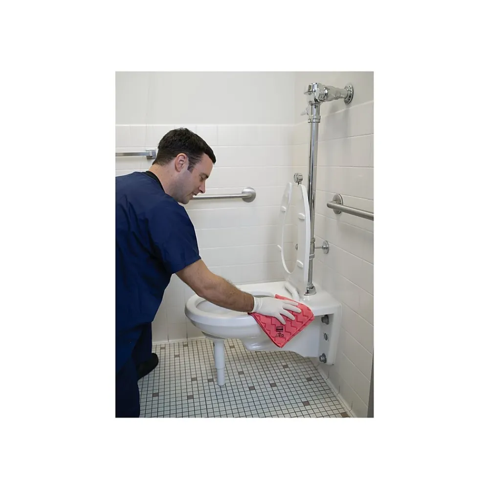 HYGEN Microfiber Cleaning Rags, 16" x 16", Red, 12 Rags/Pack (FGQ62000RD00)<Rubbermaid Best