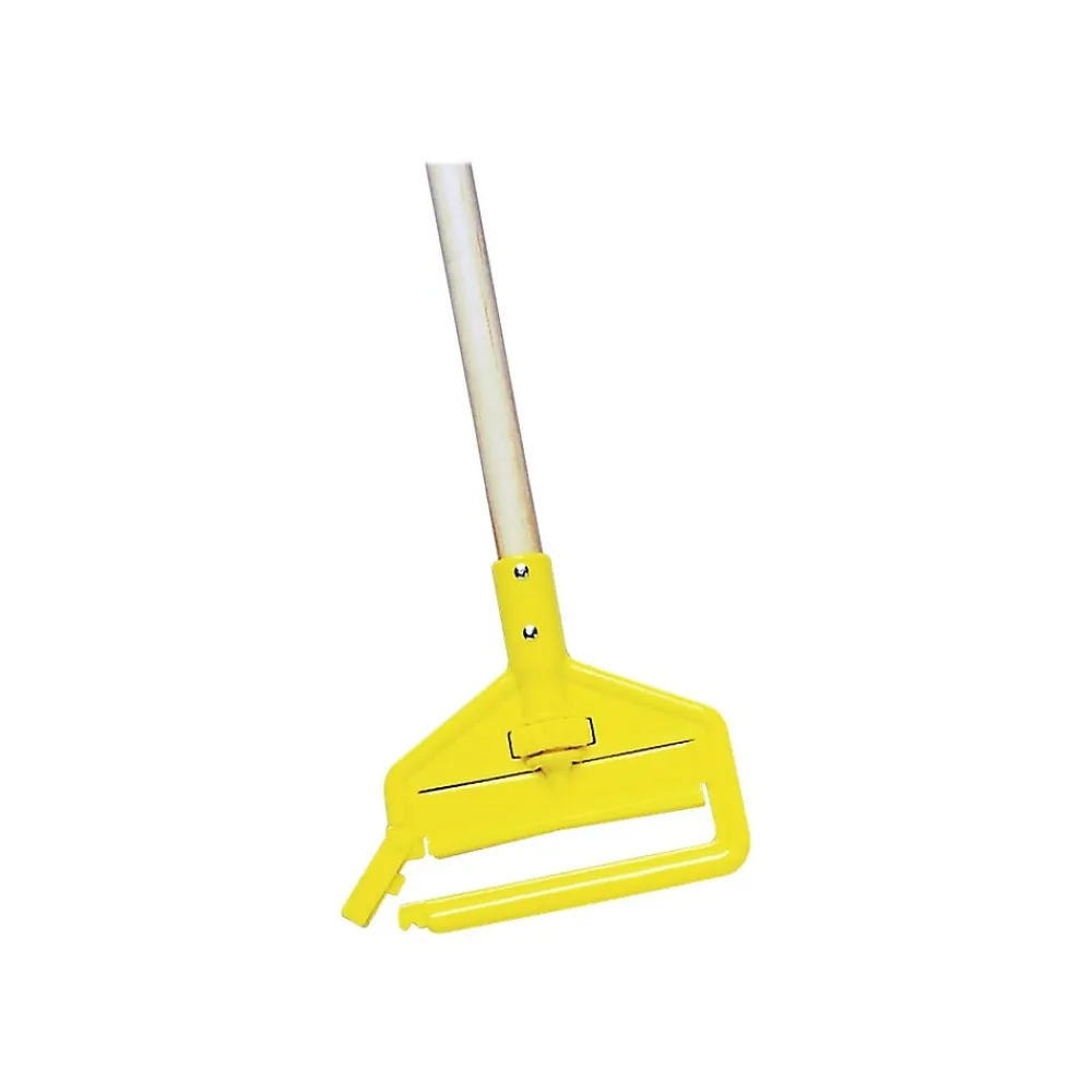 Invader 60" Wood Wet Mop Handle, Yellow/Natural (FGH116000000)<Rubbermaid Online